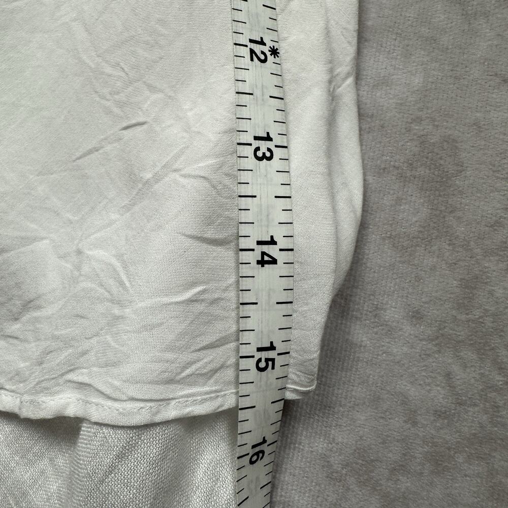 J Crew White 100% Linen Slip Skirt NWT Maxi Flounce Hem Pull On Half Lined Small - Picture 15 of 16